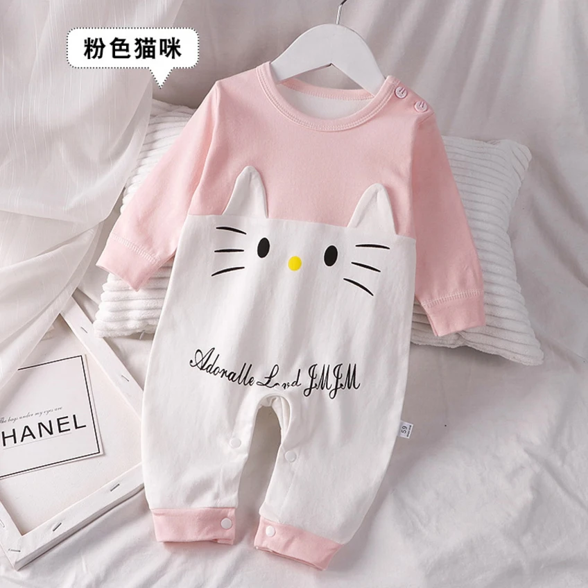 2023 Newborn Baby Romper Spring Cute Carton Printed Long Sleeve Cotton Clothes Autumn  Jumpsuits Baby Boy Clothes One-Piece