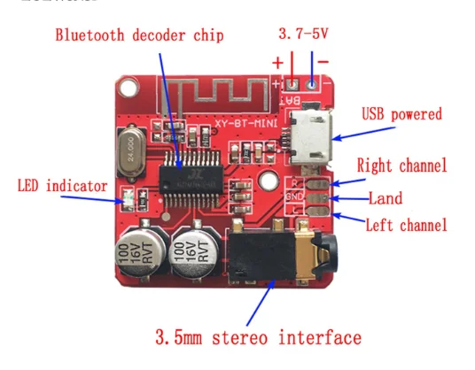 DIY Bluetooth Audio Receiver board Bluetooth 4.0 4.1 4.2 5.0 MP3 Lossless Decoder Board Wireless Stereo Music Module 3.7-5V