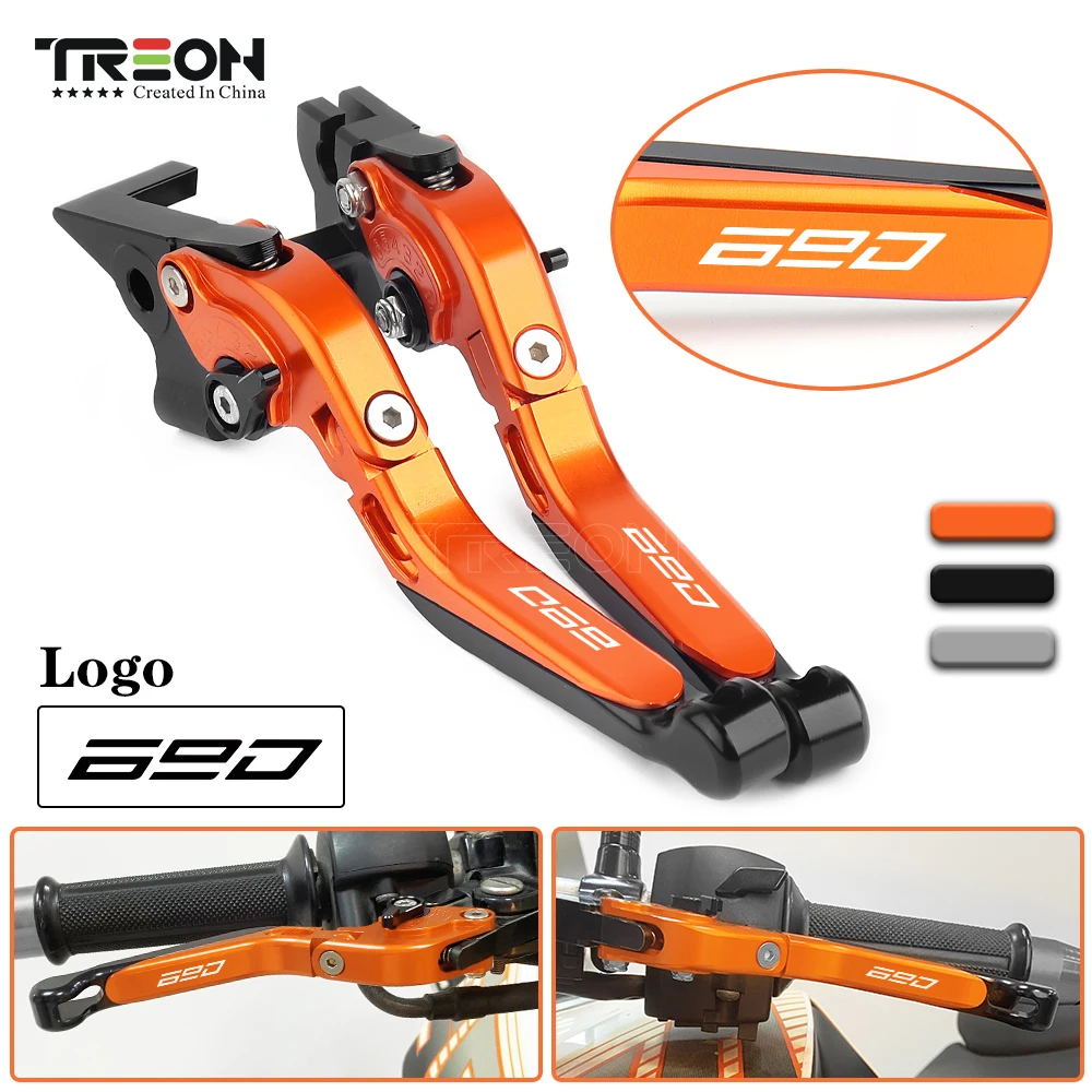 Motocykle Kierownica CNC Składane dźwignie sprzęgła hamulca Regulowane dla KTM 690 Duke SMC SMC-R Enduro R 2014 2015 2016 2017