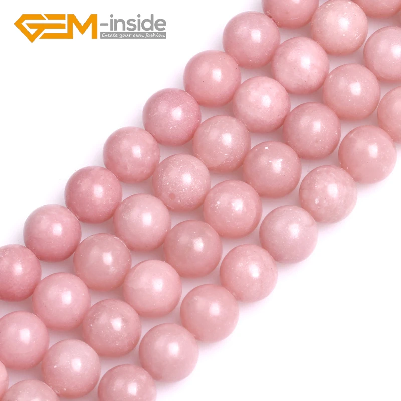 

Natural Round Smooth Faceted Surface Pink Opal Beads For Jewelry Making Strand 15" DIY Bracelet Necklace Loose Bead Wholesale