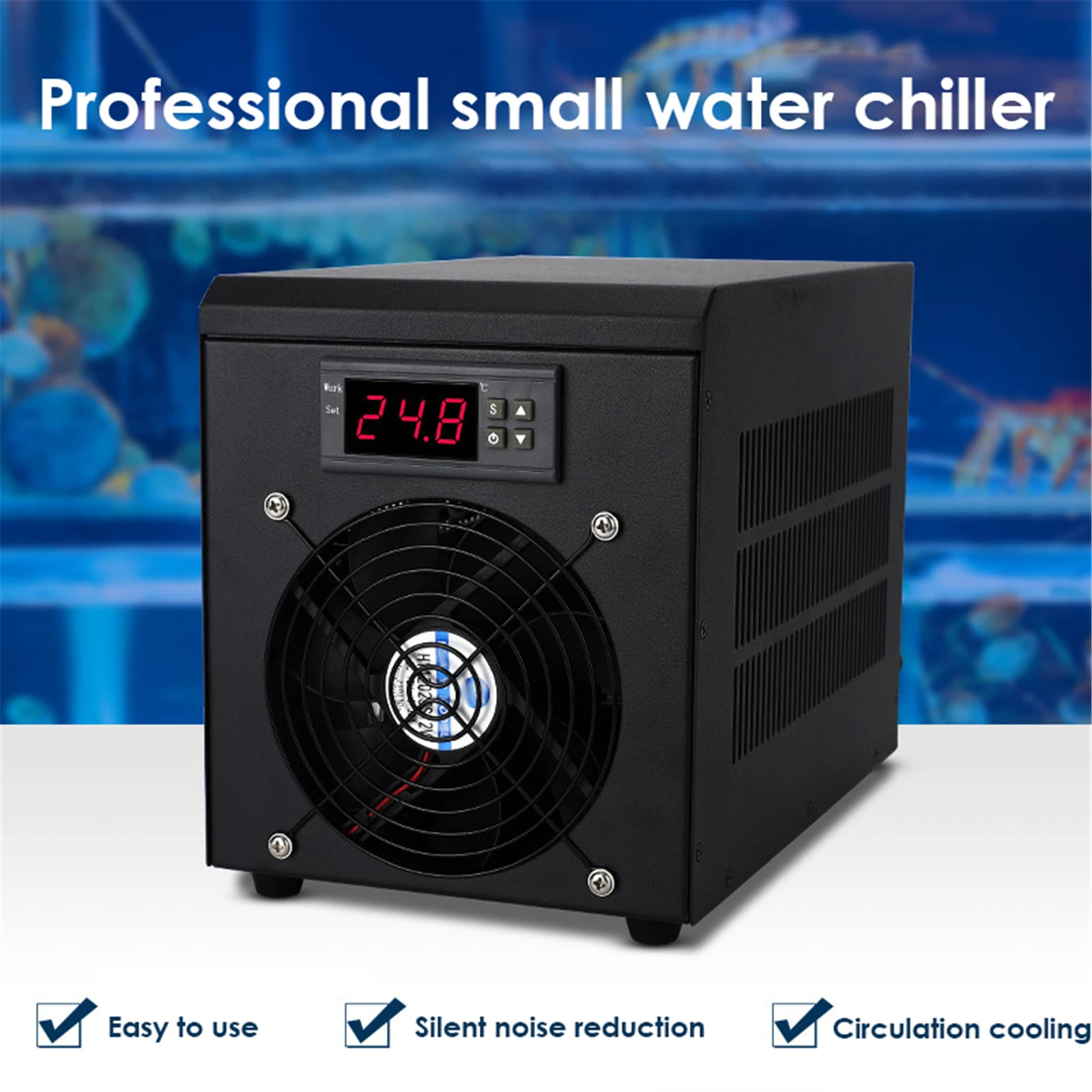 180W Aquarium Water Chiller 60L Fish Tank Cooler Heater System 10-40℃ Constant Temperature Device Sustainable Refrigeration