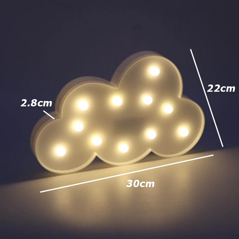 Imagem -02 - Cloud Led Cartoon Night Light Baby Lamp Brinquedos Nordic Lamp Decoração de Casa Ins Adereços Fotográficos 3d Xmas Gift Crianças