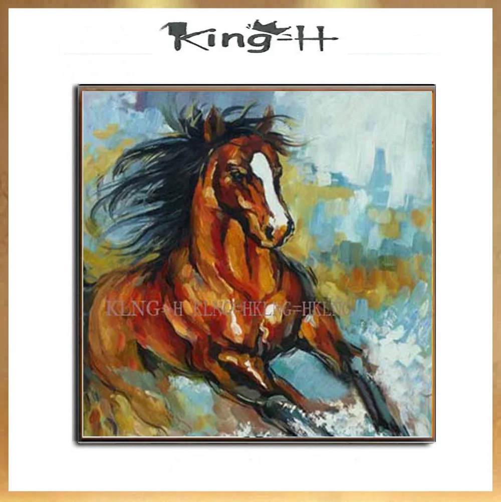 

Animal brown horse canvas Painting oil paintings horse picture wall art home decoration modern paintings for living room wall