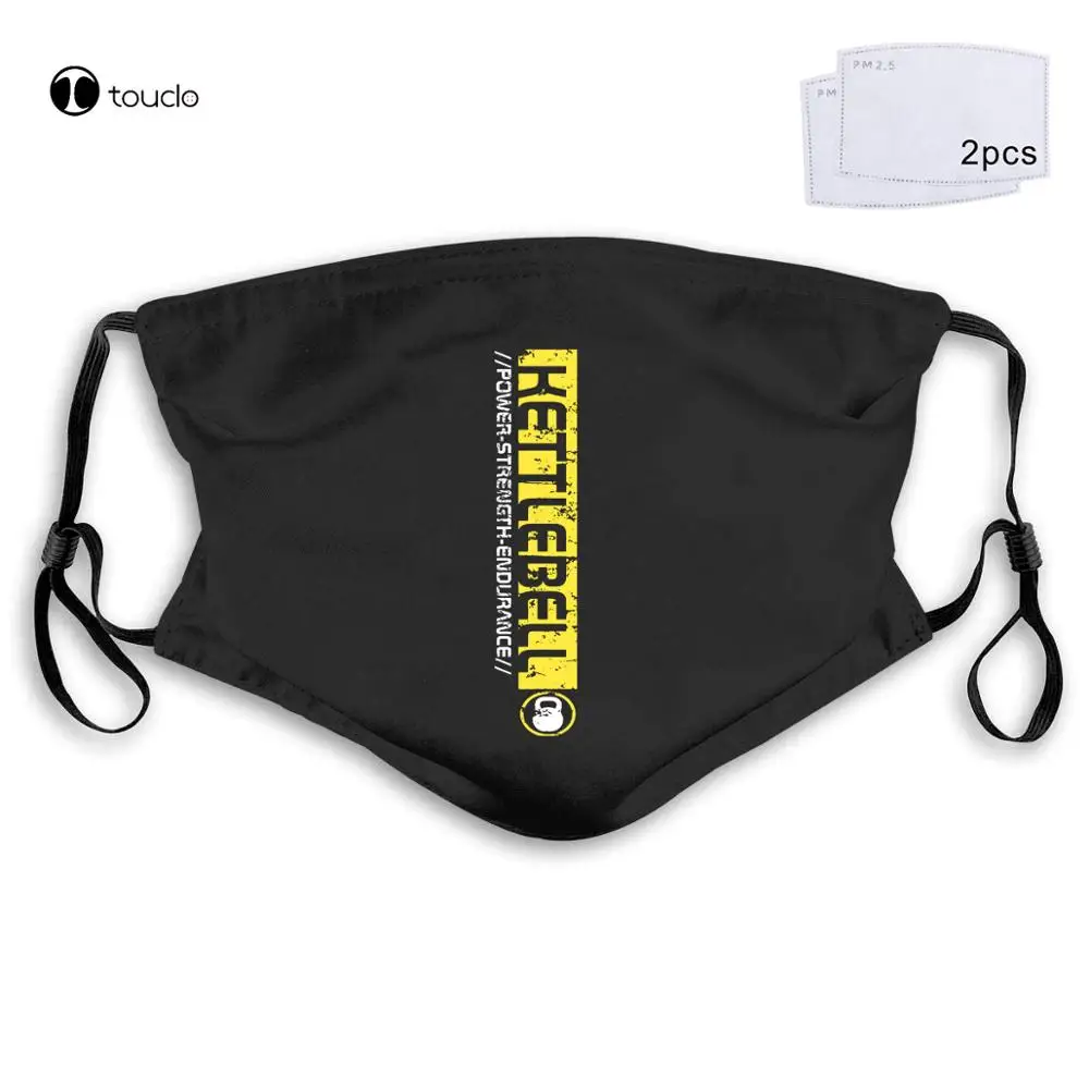 Mens Pro Kettlebell Lifter Voor Mannen Gezicht Masker Filter Pocket Doek Herbruikbare Wasbare