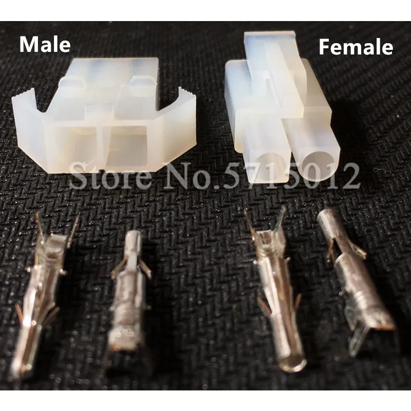 5set 2 Hole 2 Way Pin Female And Male Big Tamiya Connector Set Kits Large Tamiya Set L6.2 6.2MM Socket Plug