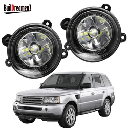 2 X Car Front Bumper Fog Light Assembly For Land Rover Range Rover Sport (L320) 2005-2009 Fog Lamp Lampshade + H11 Bulb 12V