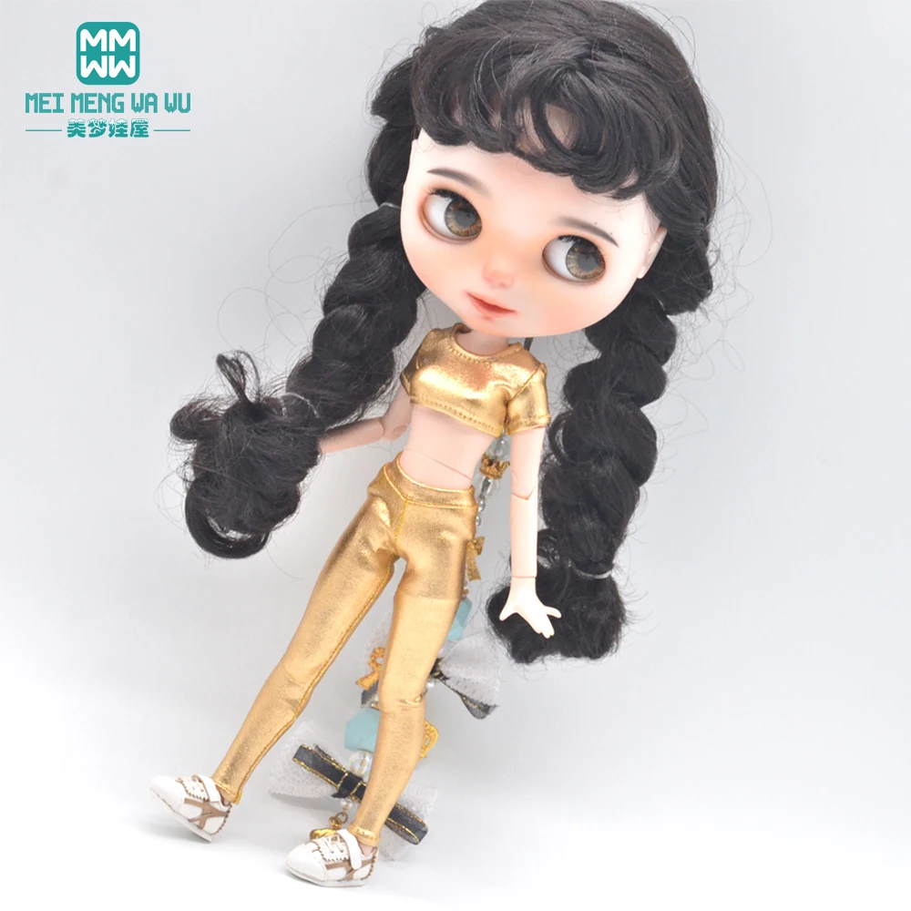 

Blyth Doll Clothes Fashionable leather clothes, skirts, ripped pants for Blyth Azone OB23 OB24 1/6 doll accessories