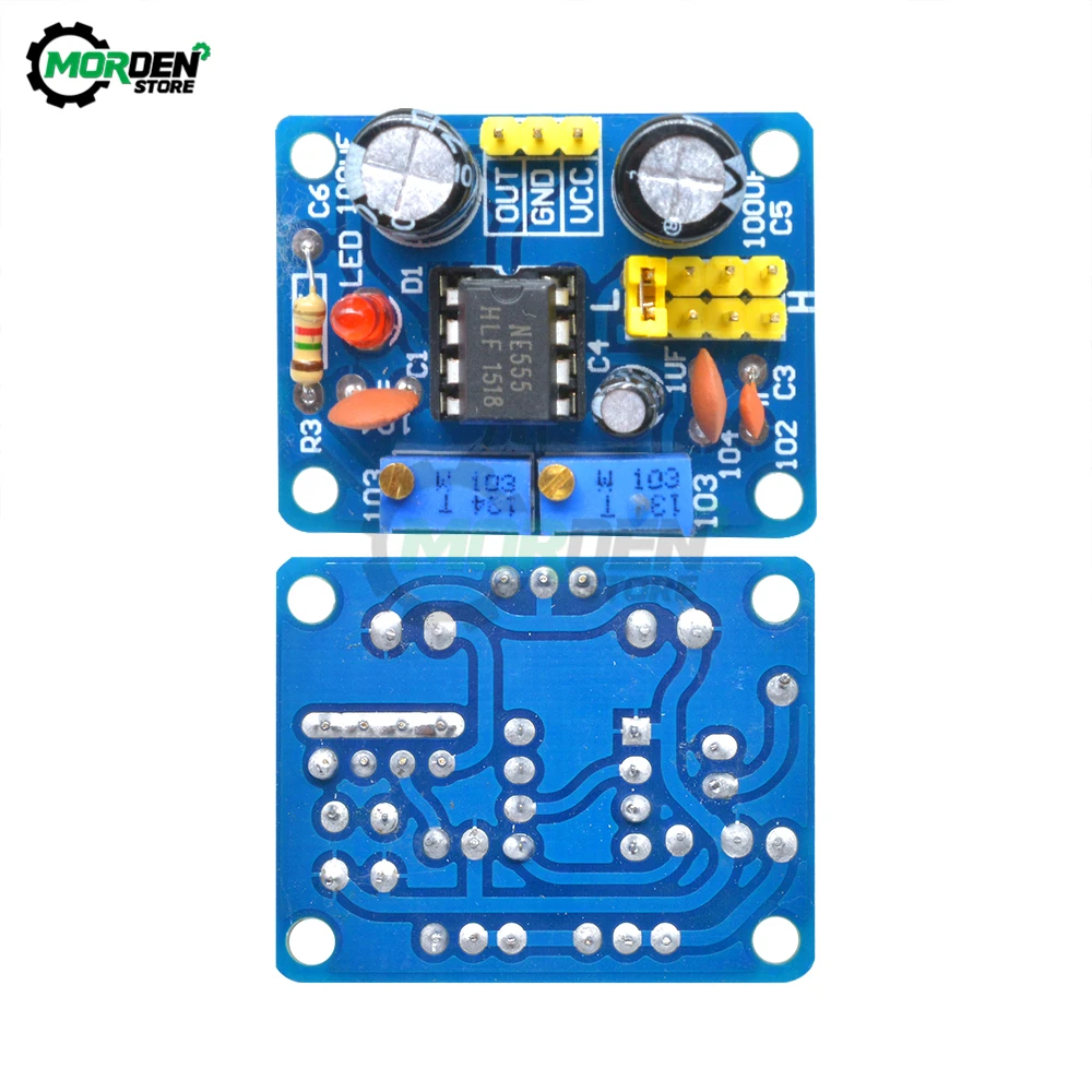 NE555 Pulse Generator Module Duty Cycle Square Wave Rectangular Wave Signal Generator Adjustable 555 NE555P Board DIY