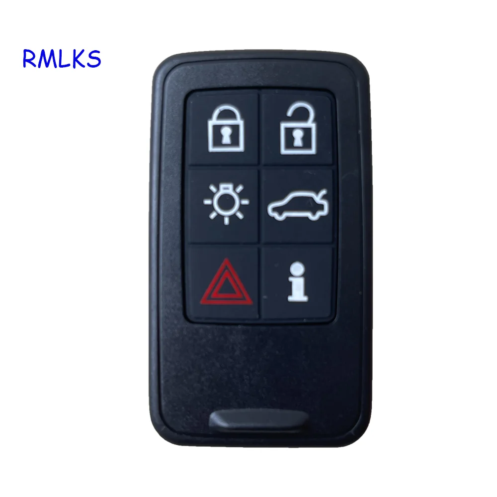 For Volvo XC60 S60 S60L V40 V60 S80 XC70 5/6 Buttons Smart Car Key Case Cover With Emergency Key Smart Remote Key Shell Fob