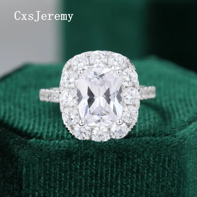 

CxsJeremy Cushion Cut Moissanite 7*9mm 3ct Engagement Ring 14K 585 White Gold Vintage Wedding Moissanite Diamond Ring for Women