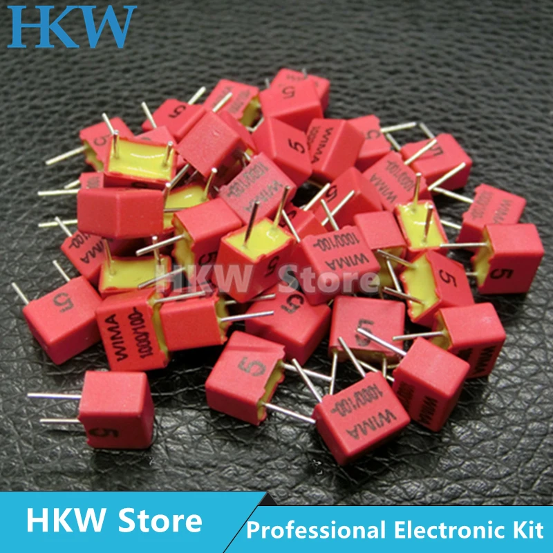 2PCS WIMA RED FKP2 5MM Film Capacitor Hi-Fi Audio 33PF 47PF 220PF 330PF 470PF 680PF 1000PF 2200PF 3300PF 63V 100V 630V 1000V P5