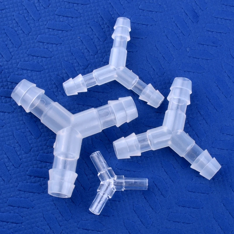 5~200Pcs 4~12mm Food Grade Plastic ∠120° Y-Type Tee Connector Aquarium Tank Air Pump Liquid Gas Diverter Water Pagoda Hose Joint