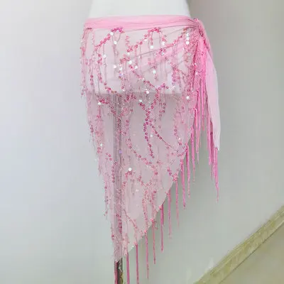 New Style Belly Dance Costumes Sequins Tassel Belly Dance Belts Hip Handkerchief Belts For Women