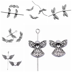 wecharms bulk charms for jewelry making kit pendant diy jewelry accessories Angel Wing Small Hole Spacers Beads