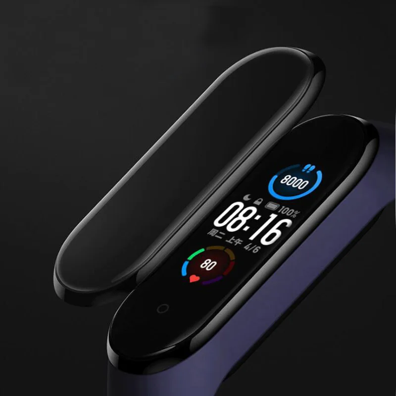 3D โค้งขอบนุ่มป้องกันฟิล์ม Smartband สำหรับ Xiaomi Mi Band 5/6 Band6 Miband6หน้าจอ LCD Protector guard