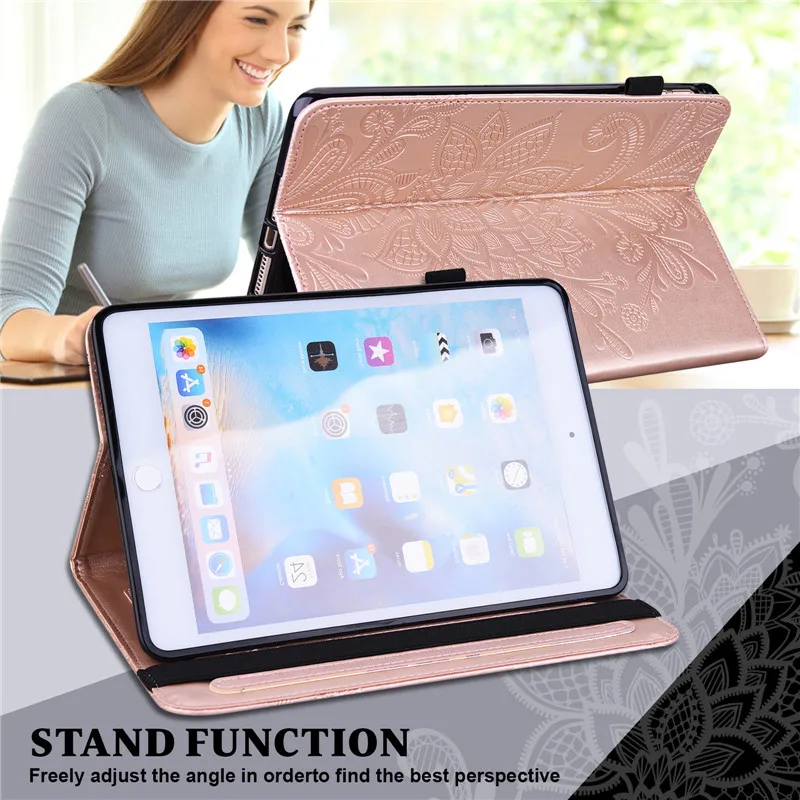 Funda For Huawei Mediapad T5 Case 10 1 inch Emboss Flower Wallet