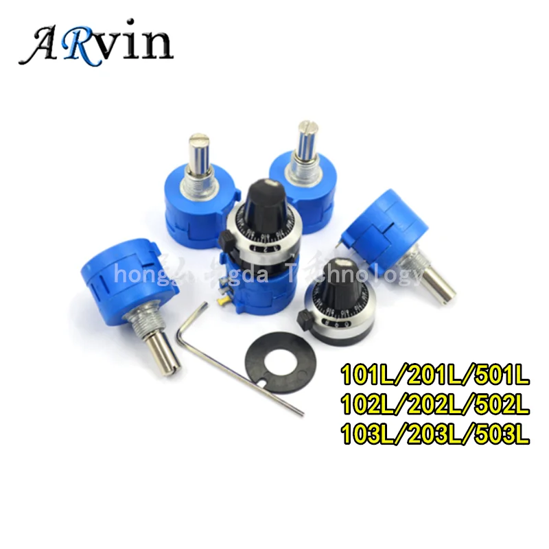 3590S-2 Potencjometr wieloobrotowy 500 1K 2K 5K 10K 20K 50K 100K ohm Potencjometr Regulowany rezystor 3590 102 202 502 103 104