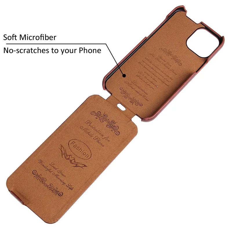 Custodia In Pelle Vintage Per IPhone 12 Pro – Marrone Scuro, Antiurto, Antigraffio E Con Angoli Rinforzati