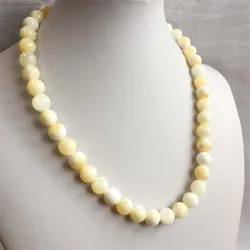 Natural Genuine Orange Yellow Calcite Necklace Round Jewellery Loose Ball Beaded Gemstone 4/6/8/10/12mm Woman Jewelry Gift