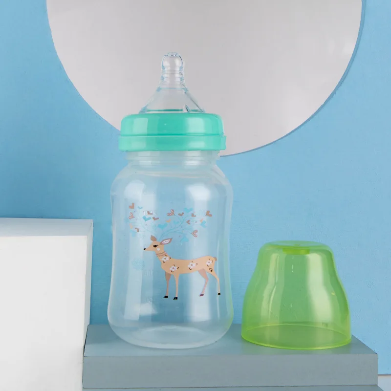 240mL Newborn Baby Bottle PP Plastic Standard Caliber Baby Feeder Boy Girl Water Bottle Drinking Water Breast-like Feeling