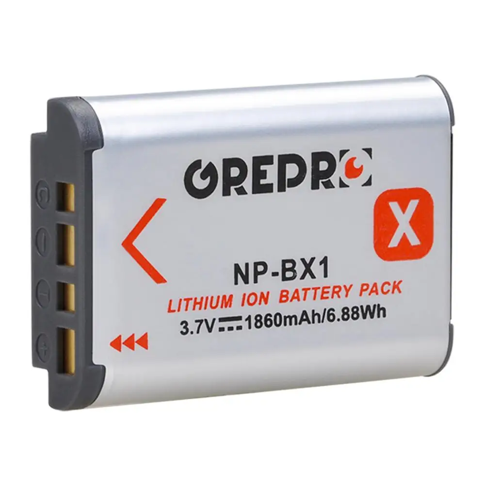 1860mAh Battery Pack with NP-BX1 Charger for Sony NP-BX1, NP BX1 Battery, HX300 HX400 HX50 HX60 GWP88 AS15 WX350 DSC RX1 RX100