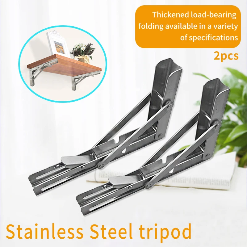 Stainless Steel Segitiga Bracket Bracket Perangkat Perabot Rumah Tangga Panel Lantai Drag Rak Dinding Partisi Lipat Bracket