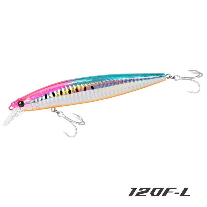TSURINOYA Meeresfischköder 120F Ultra-Langwurf schwimmender Salzwasser-Minnow-STINGER 120 mm 19 g Gewicht künstlicher Köder