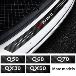 Car Tail Trunk Rear Bumper Protector Carbon Fiber Sticker for Infiniti EX25 FX35 FX45 FX50 G35 G37 JX35 QX30 QX50 QX56 QX60 QX70