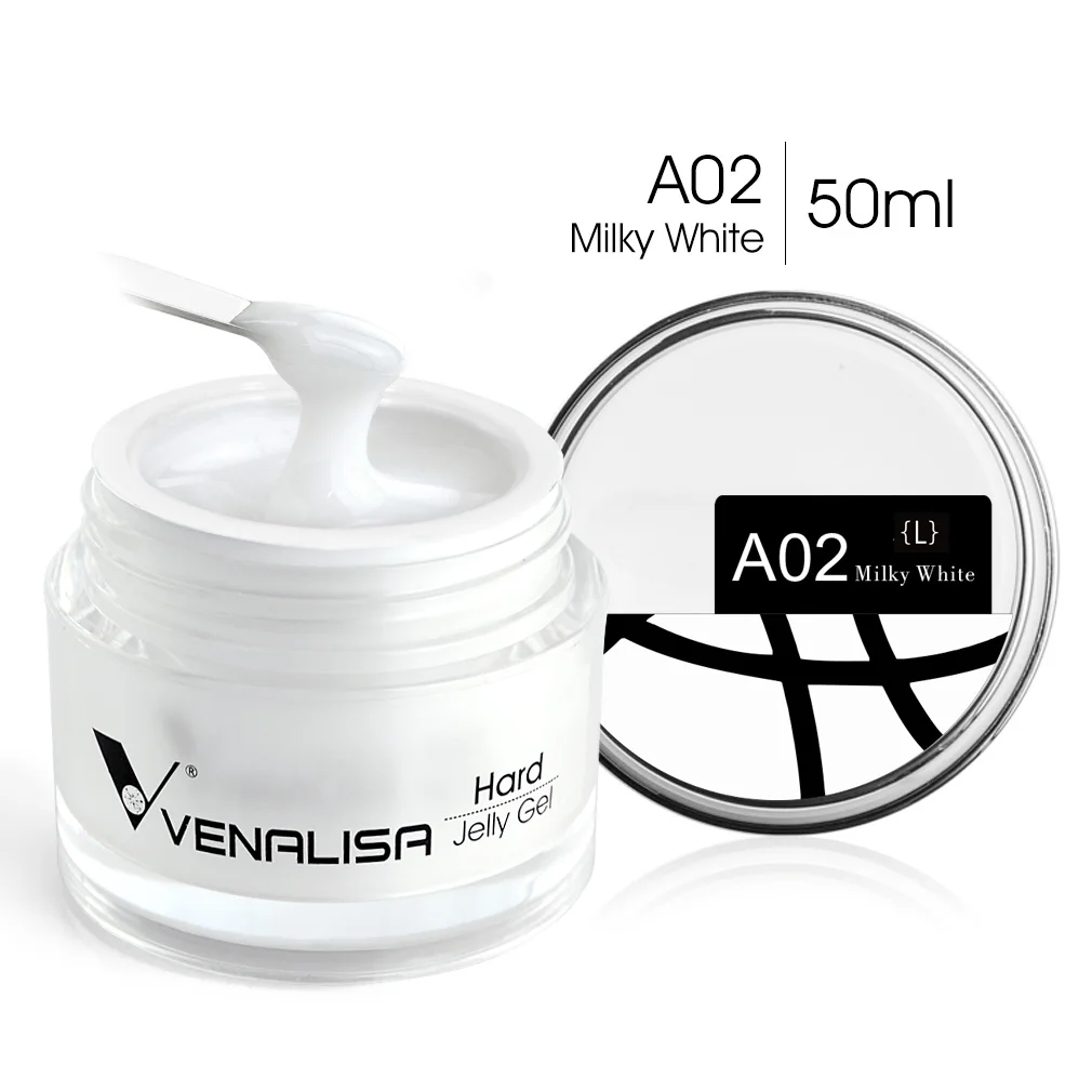 50ml TPO-freies Jelly Nagelverlängerungsgel Nagelaufbau-Gel French Nail Gum Venalisa Klares Natürliches Farbgel Abziehbares UV-Aufbaugel
