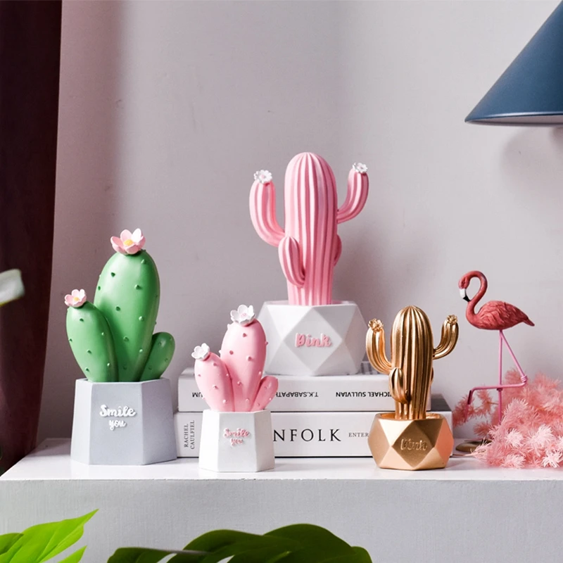 

Nordic simulation cactus creative home furnishings pink girl heart gift indoor room decorations