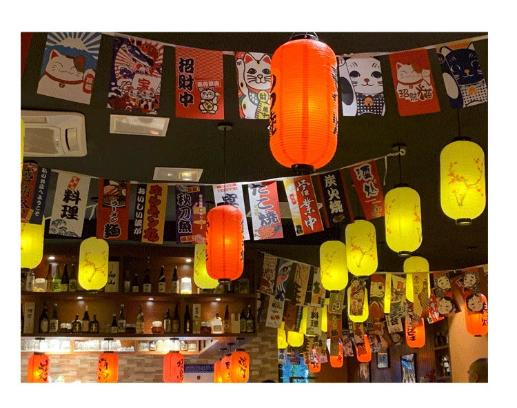 Maßgefertigtes Japanisches Kleines Banner, Farbiges Genshin Impact Hängebanner, Restaurant-Dekoration, Wohnbereich-Wein-Pongee-Hausdekoration – Detail 11
