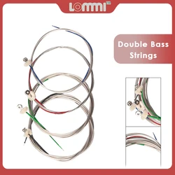 LOMMI 4/4 3/4 1/2 1/4 1/8 Double Bass Stings G D A E Stainless Steel w/ Cupronickel Ball End Contrabass Strings For Performance