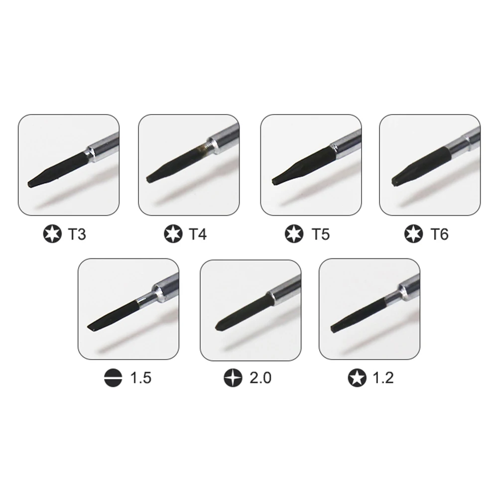 Imagem -04 - Chave de Fenda de Precisão para Iphone Repair Hand Tool Phillips 1.5 Slotted 1.2 Pentalobe t3 t4 t5 t6 2.0 Peça