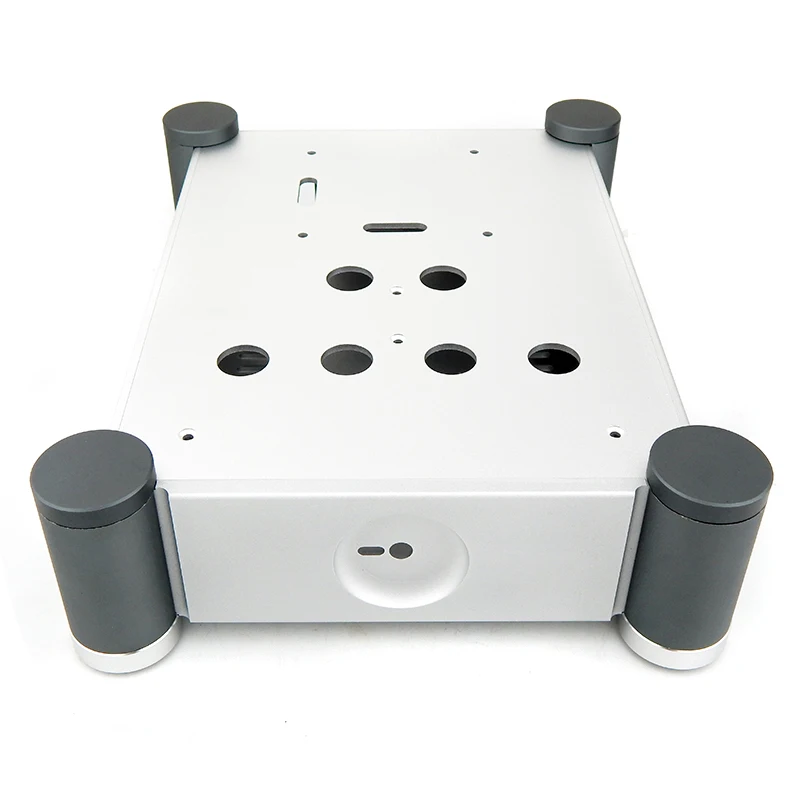 Hetan Maoshi 튜브 앰프 키트용 모든 순수 알루미늄 섀시, 인클로저 튜브 프리앰프 쉘 케이스, 202mm x 80mm x 282mm