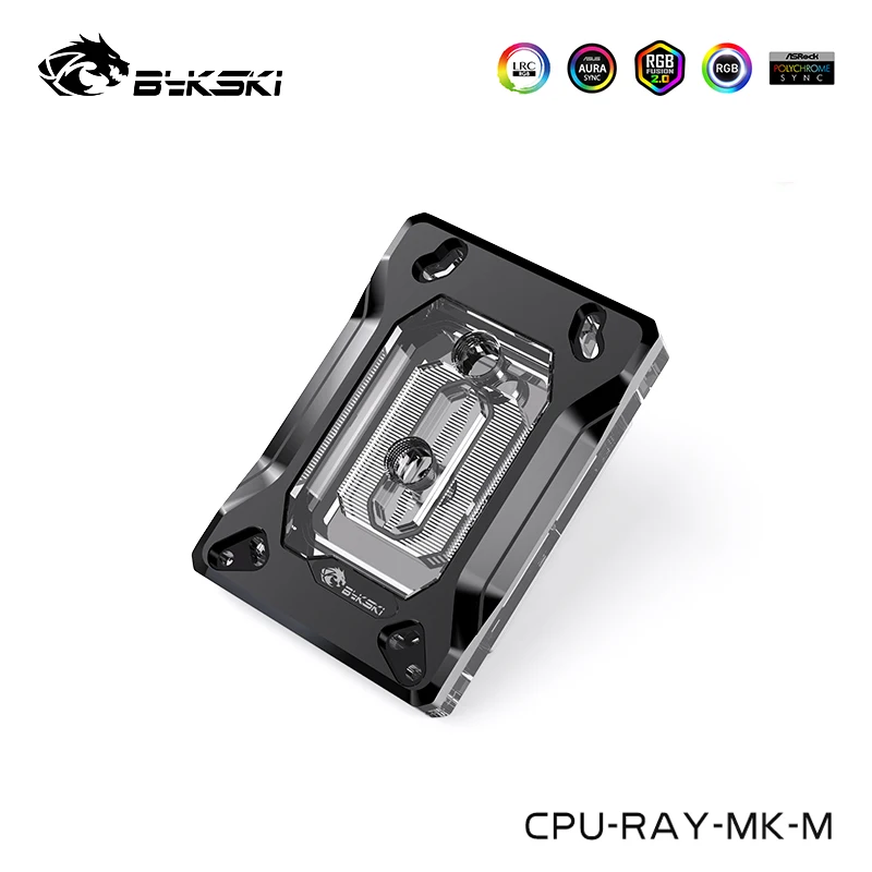 Blok wodny Bykski CPU do procesora AMD SWRX8/STRX4/AM5/AM4/TR4/SP3 chłodnica wodna akrylowe wydanie ARGB, CPU-RAY-MK-M