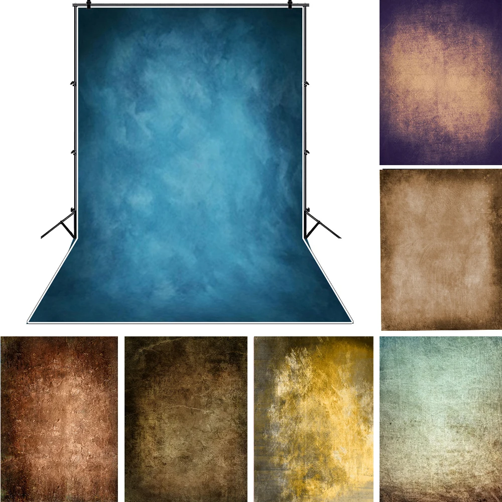 Solid Color Gradient Grunge Wall Wood Floor Photography Background Portrait Photo Zone Photo Backdrop Photocall For Photo Studio
