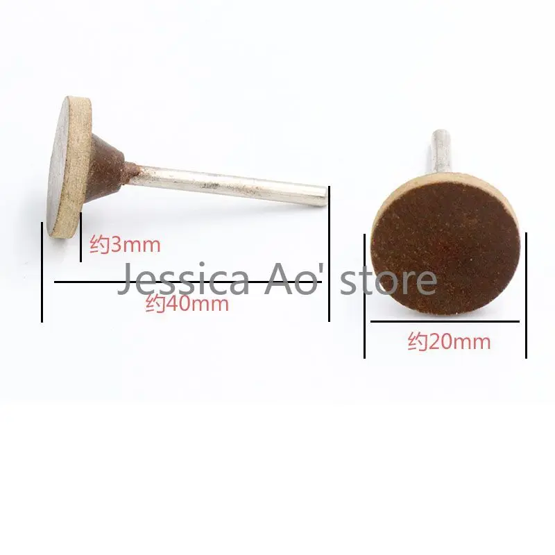 16pcs testa di macinazione in pelle bovina cilindro in pelle Dremel lucidatura testa di macinazione in giada per legno acciaio alluminio marmo lucidatura