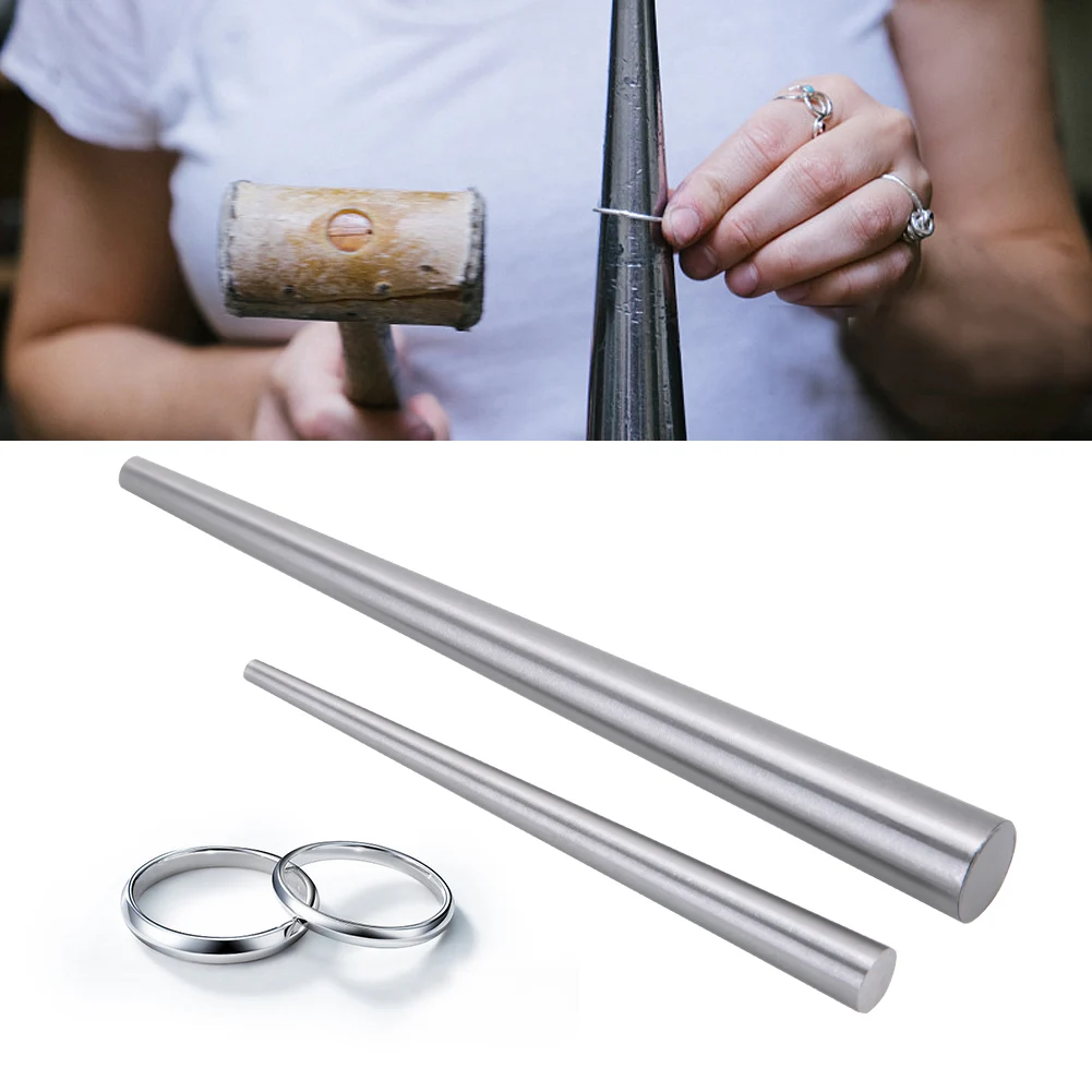 1Pc Stainless Steel Ring Enlarger Stick Mandrel Sizer Tool Equipment Jewelry Making Gold Silver Ring Forming Tool for Jeweler