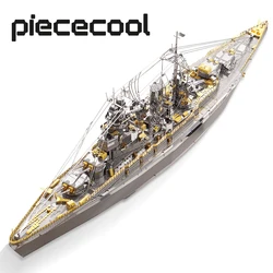 Piececool-rompecabezas de Metal 3D para adultos, Kits de construcción de modelos, juguete de rompecabezas de acorazado de clase Nagato, regalos de cumpleaños y Navidad