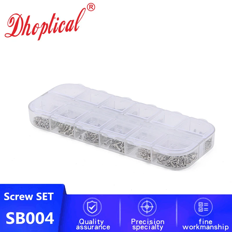 

eyeglasses screw set nose pad frame leg screw eyewear part 12 different model 1000pcs