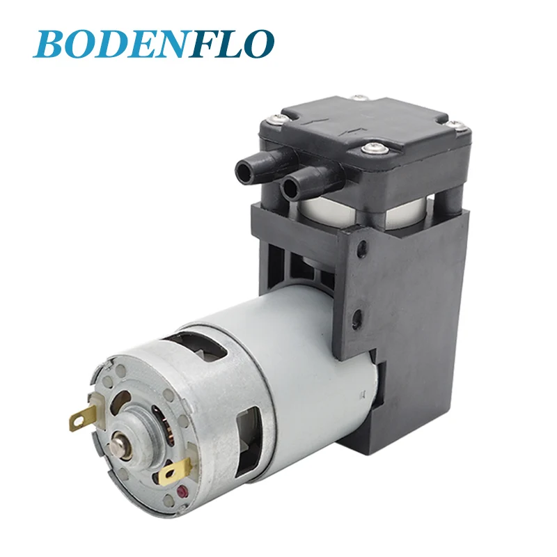 Fábrica dc 12v/24v pistão mini bomba de vácuo-85-86kpa 18/24/28/35l/min BD-07V bomba de motor de escova 1000 horas de alta qualidade em estoque