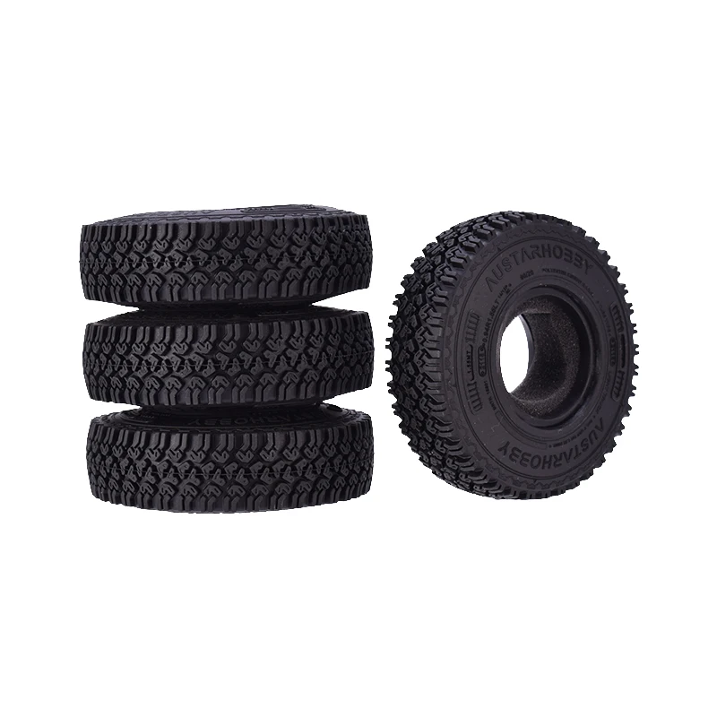 AUSTARHOBBY 4Pcs 1.55Inch Rubber Wheel Tires 90mm Tyre for RC Crawler Car MST JIMNY Axial AX90069 D90 TF2 Tamiya CC01 LC70