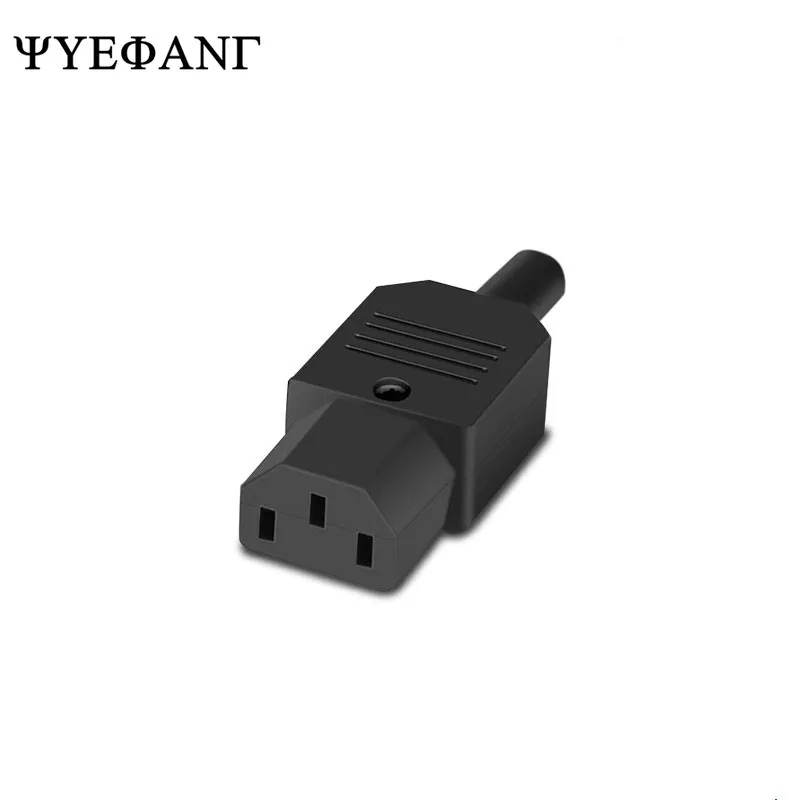 1PC IEC320 C14 C13 Electrical AC Socket 3 Female Male Inlet Plug Connector 3pin Socket Mount