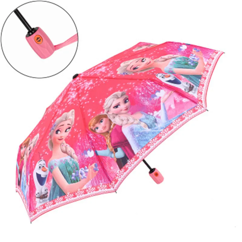 Disney Portable Foldable Umbrella Children Kid Girl Boy Baby Frozen Parasol Windproof Rain Umbrella Easy Opening Folding gift