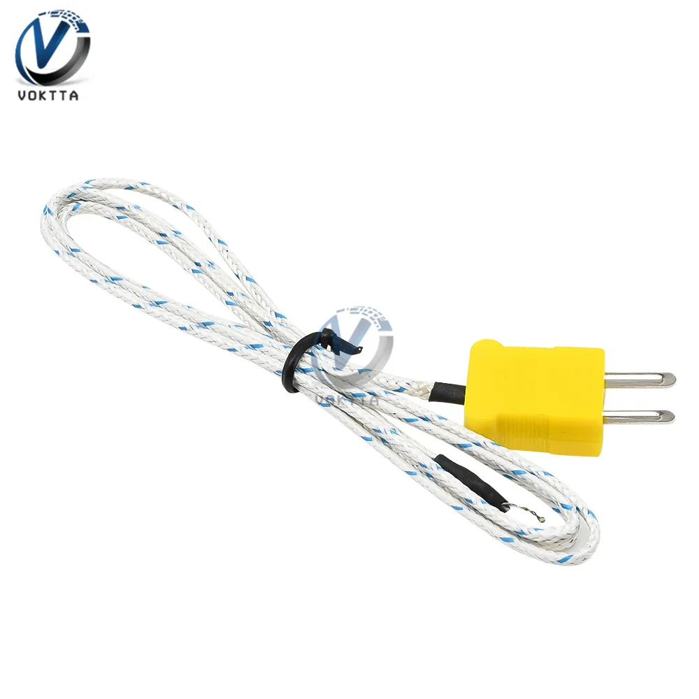 1M K-type Thermocouple Control Thread Probe Temperature Sensor Thermocouple Probe Cable -20-500C For Temperature Controller