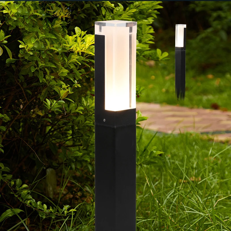 

10W LED Garden Lawn Lamp Simple Modern Aluminum Outdoor Waterproof Aisle Courtyard Villa Landscape Pillar Lawn Lamp AC85-265V