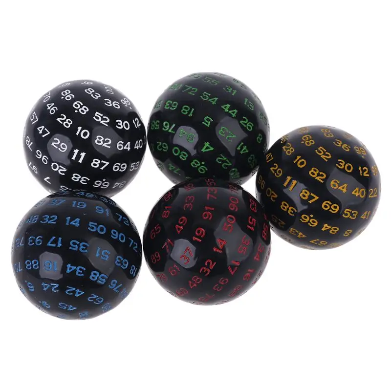 100 Sides Polyhedral Dice D100 Multi Sided Acrylic Dices for Table Board Role Playing Game Bar Pub Club Party