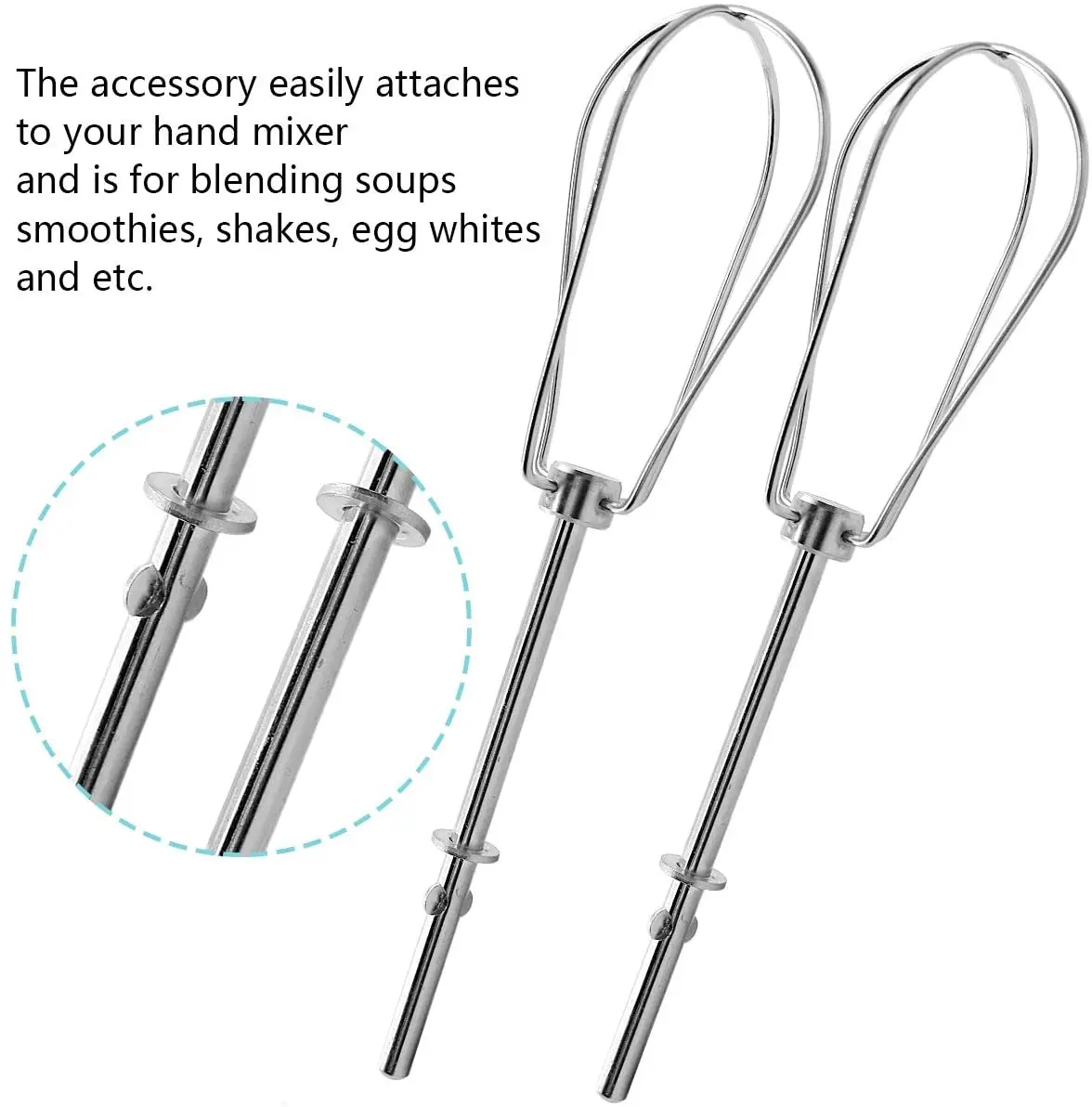 Für KitchenAid KHM2B, AP5644233, PS4082859 Wiederverwendbarer Rührhaken, Zubehör für Handmixer. – Detail 5
