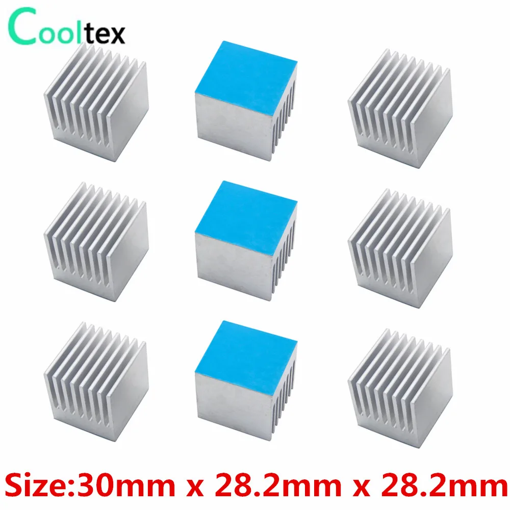 

10pcs 30x28.2x28.2mm Aluminum Heatsink heat sink for Electronic Chip IC MOS With Thermal Conductive Tape