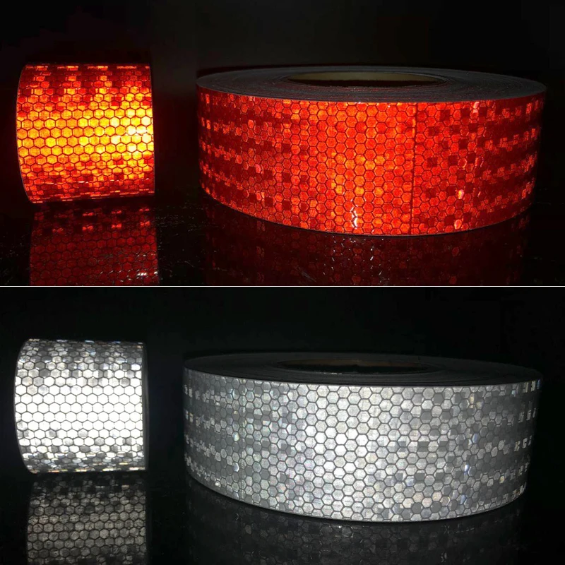 

Red White Yellow Blue Prismatic Sheeting Reflective Tape Stickers Bike Reflector Stickers Bicycle Light Reflectors Tape